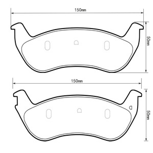 Juego de Pastillas de Freno Traseras de Cerámica D1040, 4 Piezas, Semi-Metálicas Delanteras para Ford Crown <span class=keywords><strong>Victoria</strong></span> 03-11, Lincoln Town Car 10, Mazda B2300 03-11 - Product Image 6