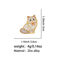 Lot de Broches Émaillées Mignonnes en Forme de Chat, Mélange de Races de Chatons, Épingles en Métal pour Sac à Dos et Vêtements, Cadeaux pour Amateurs d'Animaux