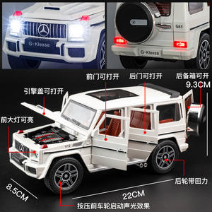 1:24 Escala Mercedes Benz G63 Liga Modelo Carro Off-Road Brinquedo Simulação para Meninos Hobby Display Case Idéia do Presente - Product Image 2