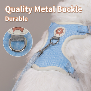 Harnais pour chien rembourré en forme de X, réglable, en polyester, avec laisse pour chiens de petite, moyenne et grande taille - Product Image 2