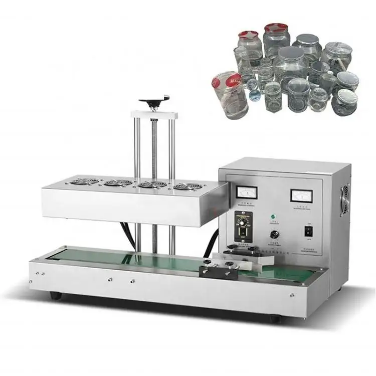 Alüminyum şarap folyo kap mühürleme makinesi konteyner indüksiyon yapıştırma makinesi küçük indüksiyon yapıştırma makinesi