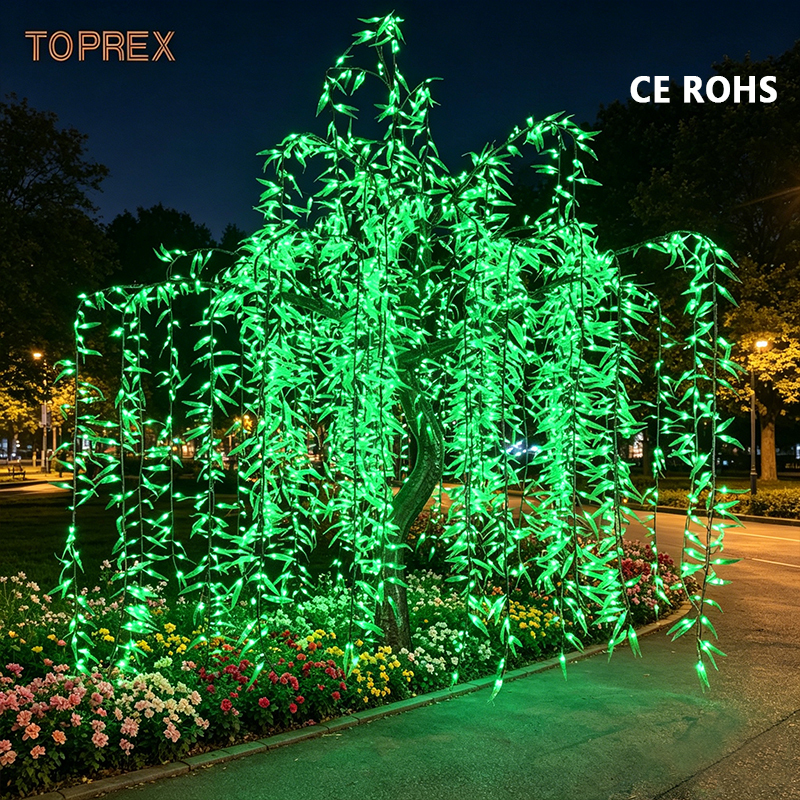 Outdoor Park Street Decoration Lighting Green Suppliers Giant Leds Tree Willow Twig Light Branch