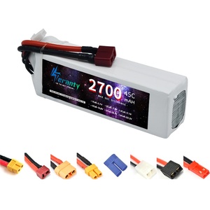 Batería para Dron de Carreras RC 4S 14.8V 2700mAh 45C, Piezas para Helicóptero, Auto, Barco y Avión UAV - Product Image 1