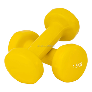 بيع بالجملة مخصص دمبلز سداسي ملون 6 طقم دمبلل لياقة بدنية مطاطي 10-دمبلل مطلي بالفينيل - Product Image 5