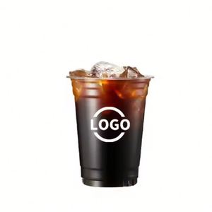 Vente directe du fabricant, faible MOQ, logo personnalisé imprimé, gobelets en plastique PET jetables écologiques à paroi simple, capacité de 12 oz à 24 oz - Product Image 1