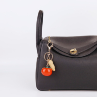 Leuke simulatie oranje fruit tasbedel, decoratief ornament voor handtas rugzak bagage draagtas schoudertas accessoires