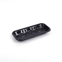 Boîtes en plastique rectangulaires personnalisées, jetables, écologiques, de qualité alimentaire, en PET, pour fruits, légumes, noix, emballages alimentaires