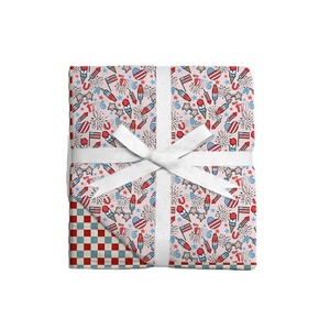 Couverture pour bébé nouveau-né personnalisable avec impression du 4 juillet, impression double face, douce, 5% viscose de bambou, 5% élasthanne, couverture pour enfants - Product Image 1