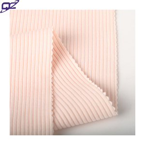 <span class=keywords><strong>Couleur</strong></span> unie, tissu extensible dans les 4 sens, doux au toucher, à prix compétitif, 4x2, tissu en coton spandex côtelé pour vêtements, hauts pour femmes - Product Image 2