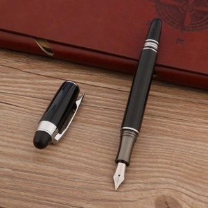 Caneta-tinteiro de Metal Preta de Luxo Personalizada para Executivos Chineses Clássica com Caligrafia, Promocional OEM - Product Image 4