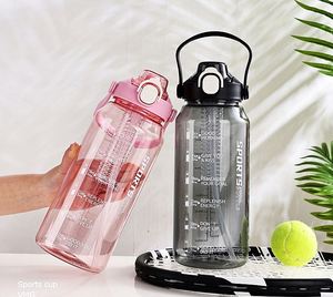 <b>Large</b>-capacity Plastic Water Bottle, Transparent and Heat-resistant Sports Water Cup 1000ml - Product Image 4