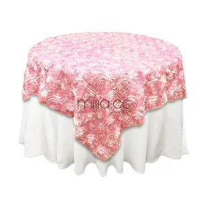 Красочная скатерть для стола, свадебные принадлежности, скатерть для круглого стола, розовая скатерть