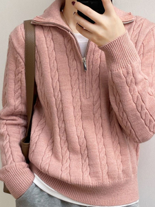 <span class=keywords><strong>Cardigan</strong></span> con Colletto e <span class=keywords><strong>Zip</strong></span> da <span class=keywords><strong>Donna</strong></span> per Autunno e Inverno, Cappotto Morbido e Caldo per Ufficio - Product Image 2