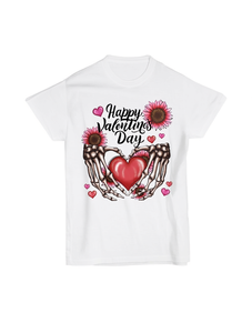 T-shirt da donna con stampa di cuori di San Valentino, manica corta, girocollo, in cotone, casual, regalo romantico per San Valentino, festa di San Valentino - Product Image 1