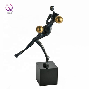 Arte moderno, artistas acrobáticos negros, decoración de mesa de Metal antropomórfica creativa para oficina, sala de estudio, decoración del hogar - Product Image 5