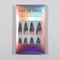 Faux Ongles à Presser en Gros pour Fournisseurs – Ongles Artificiels Durables en ABS, Longs, Formes Cercueil, Ballerine, Stiletto, avec Motifs