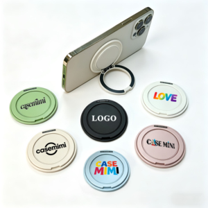 Soporte de Teléfono con Logotipo Personalizado, Fuerte Succión, Bisagra Abatible, Aleación de Zinc, Base Giratoria 360°, Soporte Ajustable para Escritorio - Product Image 1