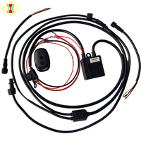 ضوء LED إضافي 12 فولت مع تحكم عن بعد وحزمة أسلاك 140 واط (مصباحان) 1.5 متر PVC IP65 PT1.5 لتعديل مصابيح السيارة الأمامية