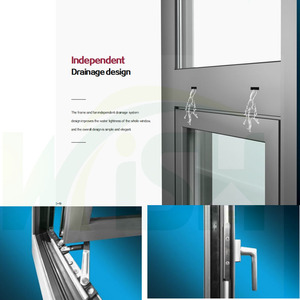 Alumínio liga Double Lowe Glazd janelas vidro oco inclinar e virar janelas janela batente vidro - Product Image 6