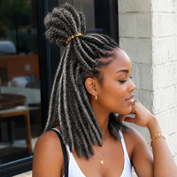 Extensiones de Rastas de Cabello Humano 100% Naturales de Alta Calidad para Trenzas, Crochet y Peinados Protectores