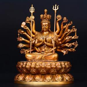 Украшение буддийского храма, тысячная статуя Гуаньинь, традиционная статуя фэн-шуй, латунные бронзовые статуи Будды - Product Image 5