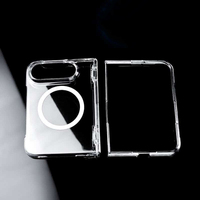 Étui de téléphone pliable magnétique transparent en PC à couverture intégrale 360° pour iPhone Duo Fold