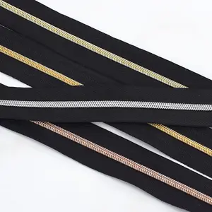 Deepel ZA155 3 #5 # 黑色尼龙拉链服装缝制配件衣服近端卷拉链