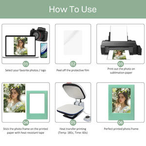 Nouvelle Arrivée Cadre Photo Magnétique Vierge pour Sublimation, Aimant de Réfrigérateur, Feuille PET Imprimable Double Face, 6 Couleurs - Product Image 6