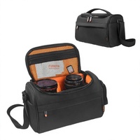 Sac à appareil photo reflex numérique professionnel Fosoto grande capacité, étui en cuir imperméable, bandoulière réglable, sac à bandoulière, étui de protection pour objectif