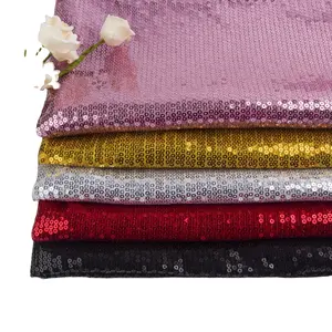 Broderie personnalisée de luxe à rayures colorées, maille de 3mm, tissu à paillettes droites