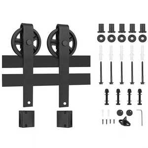 Kit de herrajes para puertas correderas de Granero modernas personalizables con puertas de granero con espejo de vidrio Malla de pantalla de fibra de vidrio <span class=keywords><strong>Cocina</strong></span> al por mayor - Product Image 6