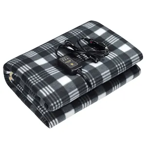 Custom Plaid 12 Volt Travel beheizte Auto decke mit automatischer Abschaltung