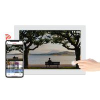Artıları akıllı 10.1 "WiFi dijital fotoğraf çerçevesi IPS dokunmatik ekran otomatik döndürme fotoğraf videoları Frameo elektronik resim çerçevesi