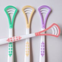 Brosse gratte-langue en plastique pour adulte, nettoyeur de langue domestique en plastique pour éliminer la mauvaise haleine