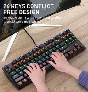 यूएसबी गेमिंग यांत्रिक कीबोर्ड चमक का नेतृत्व किया