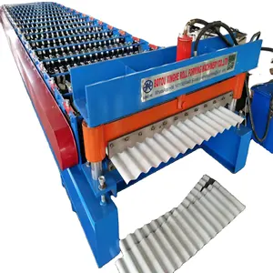 Mini máquina formadora de rollos de acero para Tejas corrugadas arqueadas