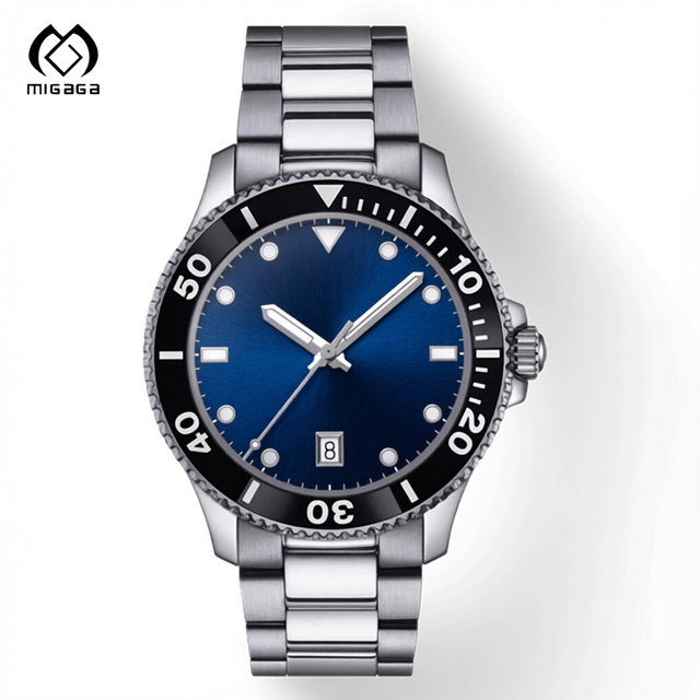 Migaga Minimalist 200M Automatic Diver Watch Jam Tangan Pria Automatic Movement Luminous Custom Mechanical Diving Watch
