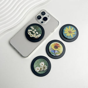 Art Peinture à l'huile Style Floret Socket Grip Support pliable pour téléphone Chrysanthème <span class=keywords><strong>Talk</strong></span> <span class=keywords><strong>Tok</strong></span> pour Iphone Mac Samsung Safe - Product Image 1