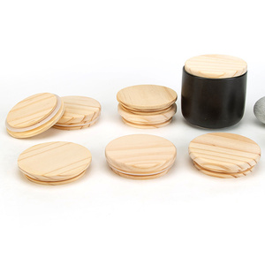 Tapa <span class=keywords><strong>de</strong></span> madera <span class=keywords><strong>de</strong></span> pino personalizada YUESHEN para tarro <span class=keywords><strong>de</strong></span> velas, cubierta <span class=keywords><strong>de</strong></span> madera maciza para bote <span class=keywords><strong>de</strong></span> té, piezas mecanizadas por CNC - Product Image 3