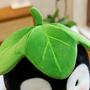 Peluche Pingouin Feuille de Lotus en Gros, Super Douce, avec Sac à Dos Carotte, Cadeau Compagnon pour Enfants, <span class=keywords><strong>D</strong></span>écoration Maison - Product Image 5