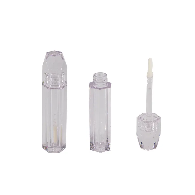 2Ml Hình Dạng Kim Cương Cao Trong Suốt Lipgloss Bao Bì Container Tùy Chỉnh Rỗng Rõ Ràng Tinh Thể Lip Gloss Ống