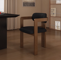 Set di Sedie da Ristorante in Legno Massello di Design Minimalista Italiano Nordico, Sedie per Ristoranti e Caffetterie con Schienali Confortevoli