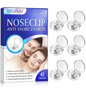 SEFUDUN solution dispositifs dispositif de ronflement, bon sommeil homme et femme silicone magnétique anti ronflement pince-nez