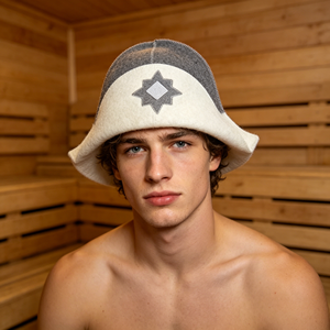 Gorro de Sauna de Lana Reutilizable de Lujo, Estilo Napoleón, para Proteger su Cabeza de Lesiones - Product Image 4