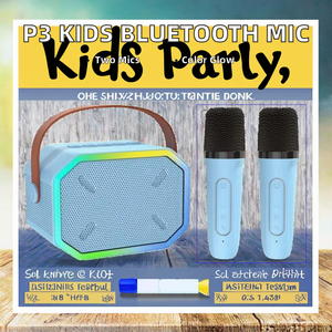 Haut-parleur <span class=keywords><strong>P3</strong></span> avec éclairage LED RVB V5.1 pour karaoké enfant et chant en famille - Product Image 2