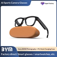 Lunettes Intelligentes M02 Ultra Black-tech avec Caméra 8MP, Étui de Recharge Réversible, Reconnaissance/Traduction d'Images Wi-Fi, Batterie 290mAh, Tactile