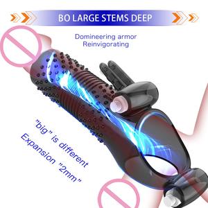 Vibrierender Penisring für Männer, Kondom-Hülle aus TPE + ABS-Material, langanhaltende Stimulation, wasserdicht, für Männer und Frauen - Product Image 5