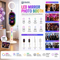 Machine de photomaton professionnelle avec anneau lumineux LED de 10,9 pouces, imprimante intégrée, appareil photo reflex numérique et miroir, modèle 2025 pour la location