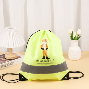 Promotional Custom Printing Logo Accept 210D Nylon Polyester Eco-friendly Durable Gym Rope Backpack Sport Drawstring Cloth Bag
