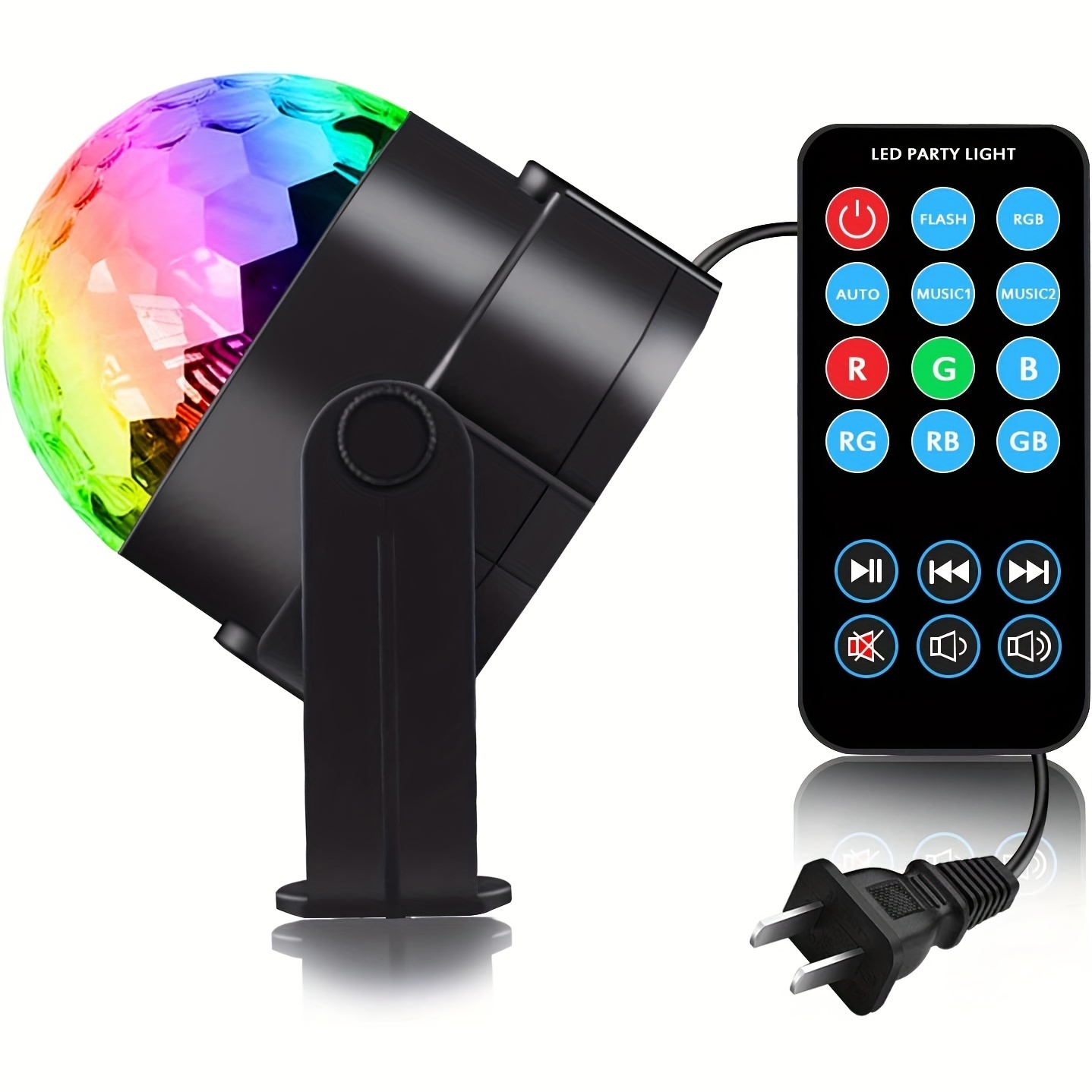 DJ Party Voice Controlled RGB Rotating Stage Strobe With Wireless Remote Control Suitable for Graduation Day Parties Light